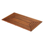 Bare Decor Giza Shower, Spa, Door Mat in Solid Teak Wood and Oiled Finish // 35.5" x 19.75"