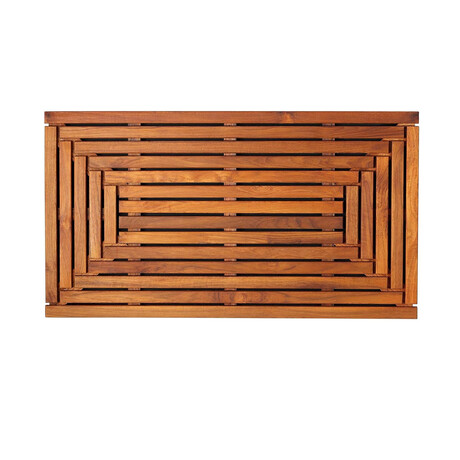 Bare Decor Giza Shower, Spa, Door Mat in Solid Teak Wood and Oiled Finish // 35.5" x 19.75"