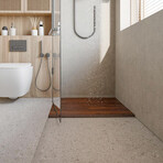 Bare Decor Fuji String Spa Shower Mat in Solid Teak Wood Oiled Finish // 30" x 30"