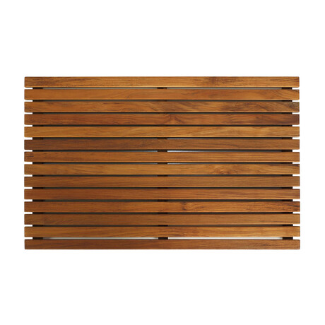 Bare Decor Zen Shower, Spa, Door Mat in Solid Teak Wood and Oiled Finish // 31.5" x 19.5"