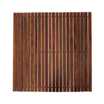 Bare Decor Fuji String Spa Shower Mat in Solid Teak Wood Oiled Finish // 30" x 30"