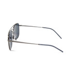 Ray Ban // Men's // RB3588-92492V Gunmetal Aviator Polarized Sunglasses // Dark Blue