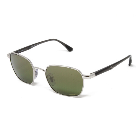 Ray Ban // Unisex // RB3664CH-0036O Square Polarized - 50mm Sunglasses // Silver