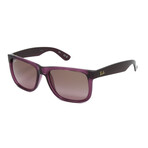 Ray Ban // Unisex // RB4165 659514 Justin G63 - 55mm Sunglasses // Transparent Violet