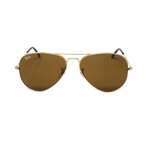 Ray Ban // Unisex // RB3025-00133-58 Aviator Large Sunglasses // Gold