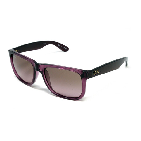 Ray Ban // Men's // RB4165-659514 Justin Square Plastic - 54mm // Transparent Violet