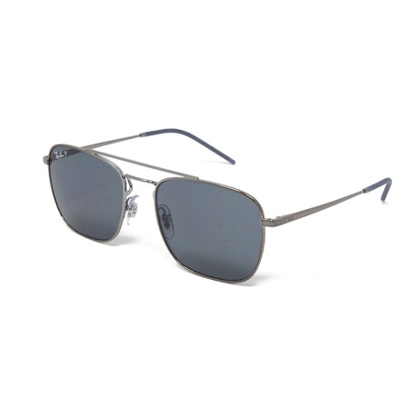 Ray Ban // Men's // RB3588-92492V Gunmetal Aviator Polarized - 55mm Sunglasses // Dark Blue