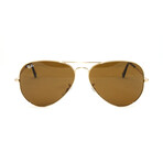 Ray Ban // Unisex // RB3025 Aviator Large Color 00133 - 62 mm Sunglasses // Gold