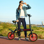 GoBlitz // Compact Foldable E-Bike (Black)