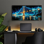 Waves of Light Over San Francisco (12"H x 24"W x 0.13"D)