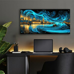 Waves of Light Over London (12"H x 24"W x 0.13"D)