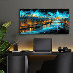 Waves of Light Over Paris (12"H x 24"W x 0.13"D)
