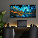 Waves of Light Over Denver (12"H x 24"W x 0.13"D)