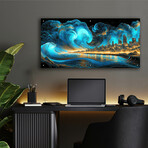 Waves of Light Over Miami (12"H x 24"W x 0.13"D)
