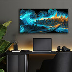 Waves of Light Over Sao Paulo (12"H x 24"W x 0.13"D)