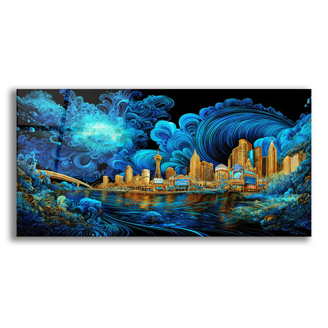 Waves of Light Over Las Vegas (12"H x 24"W x 0.13"D)