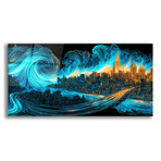 Waves of Light Over Sao Paulo (12"H x 24"W x 0.13"D)