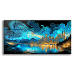 Waves of Light Over Vancouver 2 (12"H x 24"W x 0.13"D)
