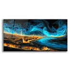 Waves of Light Over Paris 2 (12"H x 24"W x 0.13"D)