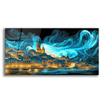 Waves of Light Over Stockholm (12"H x 24"W x 0.13"D)