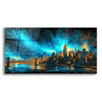 Waves of Light Over New York (12"H x 24"W x 0.13"D)