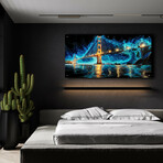 Waves of Light Over San Francisco (12"H x 24"W x 0.13"D)