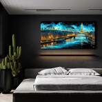 Waves of Light Over Paris (12"H x 24"W x 0.13"D)