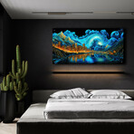 Waves of Light Over Denver (12"H x 24"W x 0.13"D)