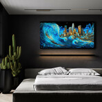 Waves of Light Over Los Angeles (12"H x 24"W x 0.13"D)