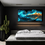 Waves of Light Over Sao Paulo (12"H x 24"W x 0.13"D)