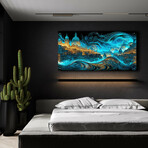 Waves of Light Over Berlin (12"H x 24"W x 0.13"D)