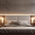 2 Pack Bedside Torch Lamp (Black Sconce)