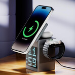 3-in-1 Speaker, Wireless Charger & Alarm Clock w/ Pixel Display