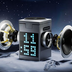 3-in-1 Speaker, Wireless Charger & Alarm Clock w/ Pixel Display