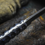 The Blue Sentinel // Drop Point // Sculptured Blue Dense Wood