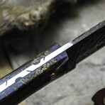 The Silent Veil // Clip Point // Pine Cone Epoxy Resin