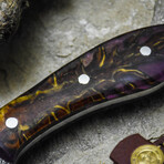 The Silent Veil // Clip Point // Pine Cone Epoxy Resin