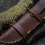 The Blue Sentinel // Drop Point // Sculptured Blue Dense Wood