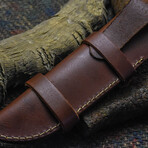 The Void Scalpel // Clip Point // Sculptured Green & Black Dense Wood