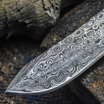 The Blue Sentinel // Drop Point // Sculptured Blue Dense Wood