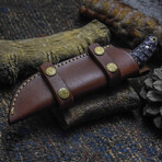 The Blue Sentinel // Drop Point // Sculptured Blue Dense Wood