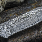 The Blue Sentinel // Drop Point // Sculptured Blue Dense Wood