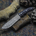 The Blue Sentinel // Drop Point // Sculptured Blue Dense Wood