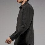 Muslin Button-Up Shirt // Black (S)