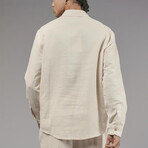Muslin Button-Up Shirt // Beige (2XL)