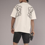 Oversized Backprint Crewneck T-shirt // Off-White (2XL)