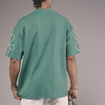 Embroidered Crewneck T-Shirt // Green (2XL)