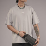 Oversized Backprint Crewneck T-shirt // Gray (S)