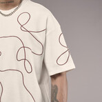 Embroidered Crewneck T-Shirt // Off-White (S)