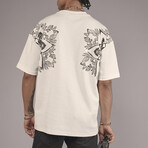 Oversized Backprint Crewneck T-shirt // Off-White (2XL)